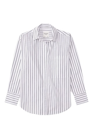 Chemisier - Bleu marine et blanc