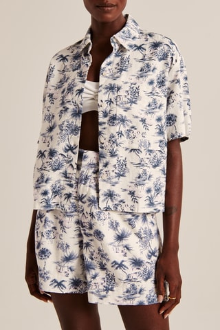 Chemisier en lin - Blanc