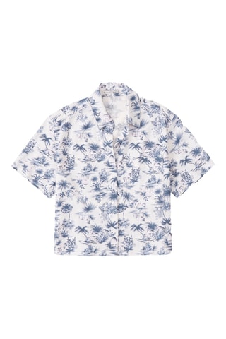 Chemisier en lin - Blanc