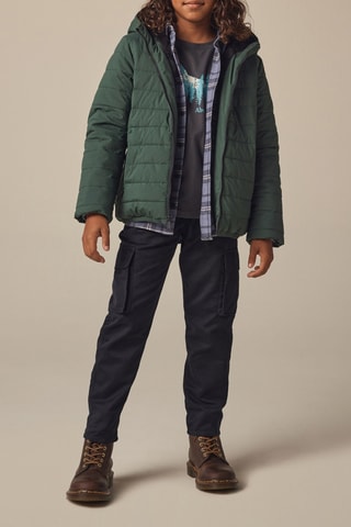 Doudoune à capuche - Vert foncé