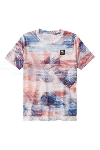 T-shirt - Rouge brique et bleu