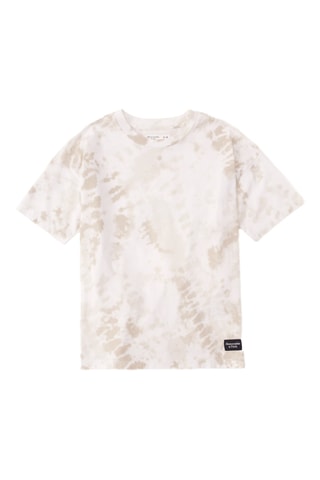 T-shirt tie and dye - Blanc et marron