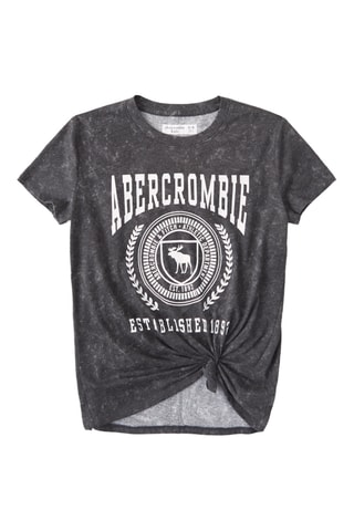 T-shirt noué - Gris chiné