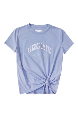 T-shirt noué - Ciel