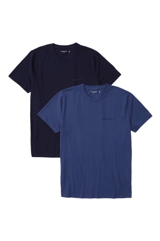 3 t-shirts - Blanc, bleu marine et indigo