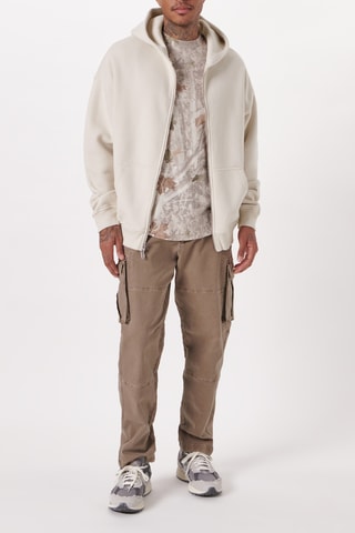 Sweat polaire à capuche - Ecru