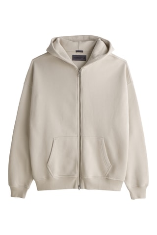 Sweat polaire à capuche - Ecru