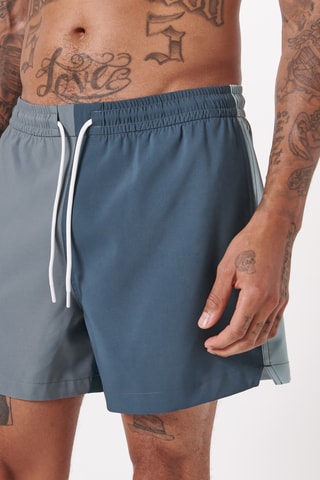 Short de bain - Bleu foncé et gris