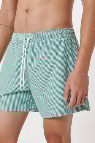 Short de bain - Vert et blanc