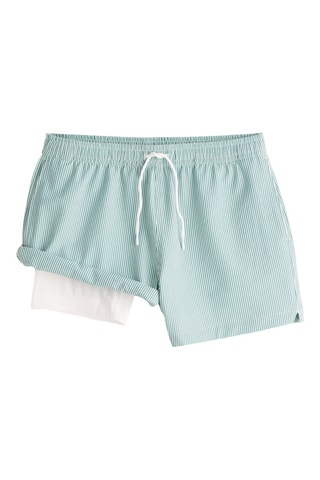 Short de bain - Vert et blanc