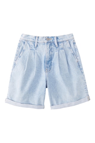 Short en jean taille haute - Ciel