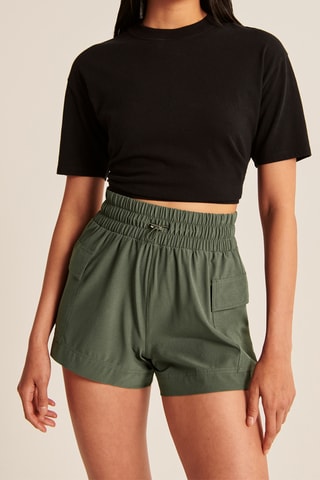 Short taille haute - Kaki