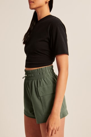 Short taille haute - Kaki