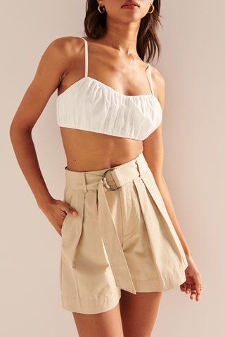 Short taille haute - Beige