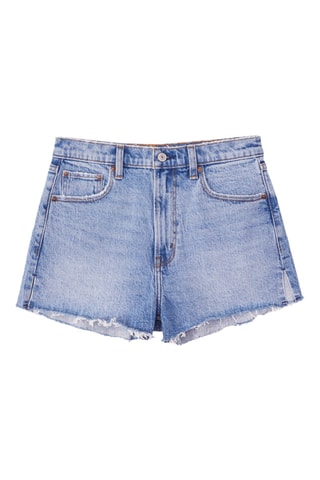 Short en jean taille haute - Ciel