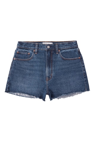 Short en jean taille haute - Bleu cobalt