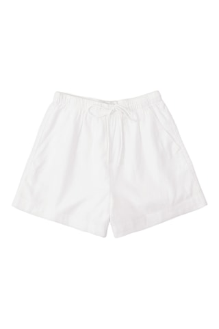 Short en lin - Blanc