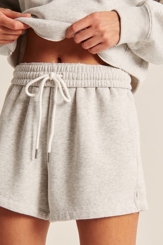 Short taille haute - Gris clair chiné