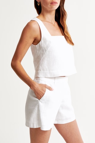 Short taille haute - Blanc