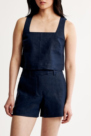 Short taille haute - Bleu marine