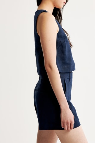 Short taille haute - Bleu marine