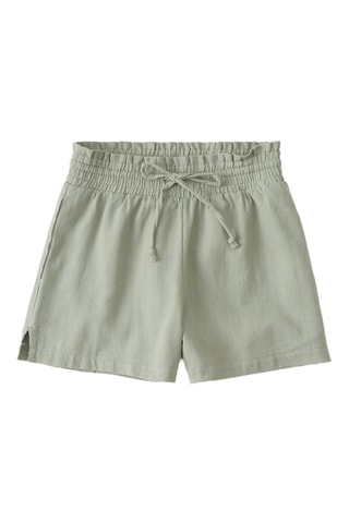 Short en lin - Vert