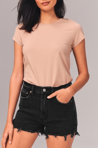 Short en jean - Noir