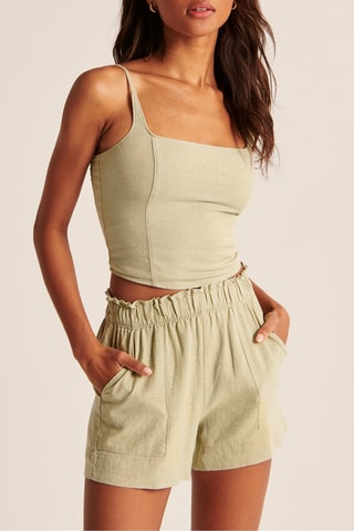 Short en lin - Vert d’eau