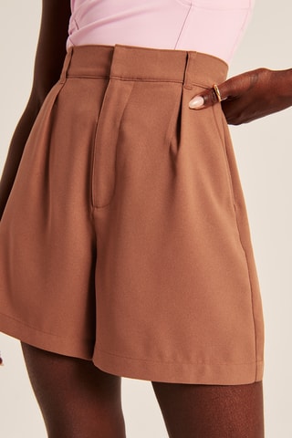 Short taille haute - Marron clair