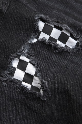 Bermuda en jean - Noir et blanc