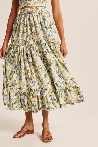 Jupe longue taille haute - Blanc