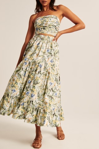 Jupe longue taille haute - Blanc