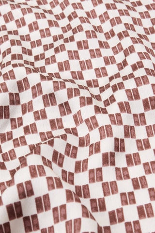 Jupe midi taille haute - Marron et blanc