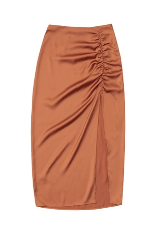 Jupe fourreau taille haute - Camel