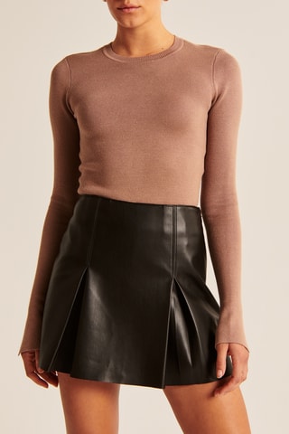 Minijupe plissée taille haute - Noir