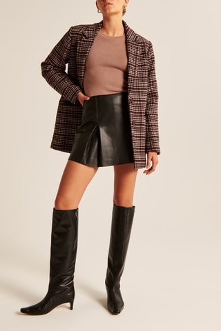 Minijupe plissée taille haute - Noir