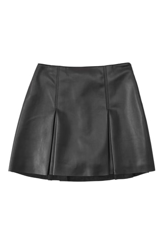 Minijupe plissée taille haute - Noir