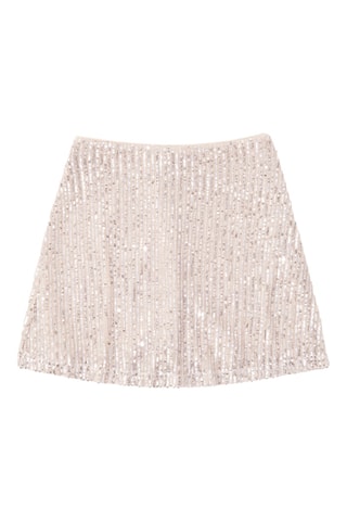 Jupe droite taille haute - Ecru