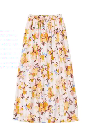 Jupe longue en lin - Blanc