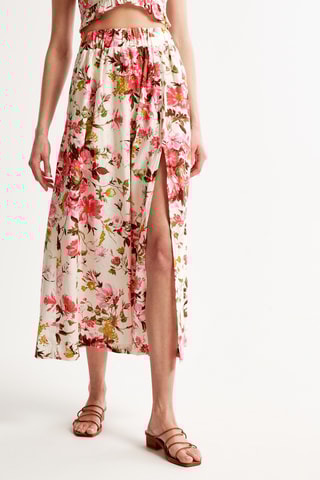 Jupe longue en lin - Blanc