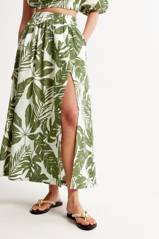 Jupe longue en lin - Blanc