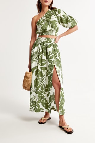 Jupe longue en lin - Blanc