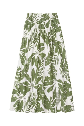 Jupe longue en lin - Blanc