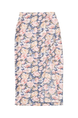 Jupe portefeuille - Bleu-gris