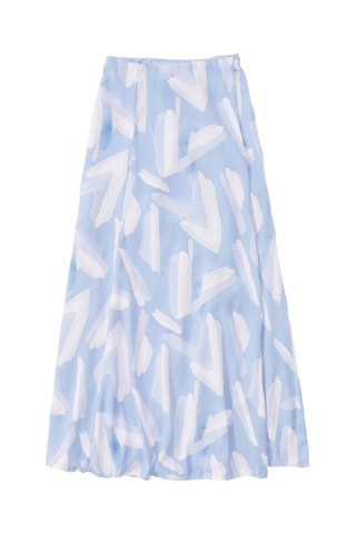 Jupe portefeuille taille haute - Ciel