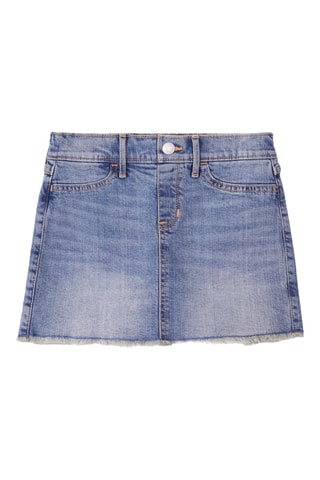 Jupe trompe-l'œil en jean - Bleu marine