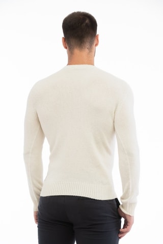 Pull slim en alpaga - Ecru - Zanone