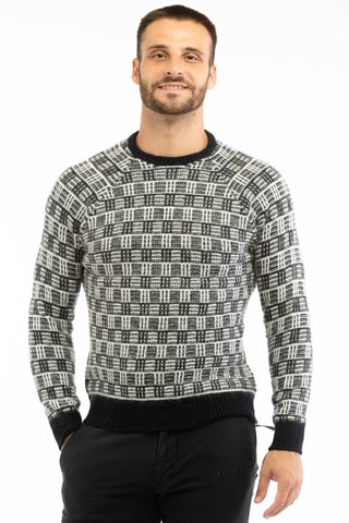 Pull slim en laine vierge et mohair - Gris - Zanone