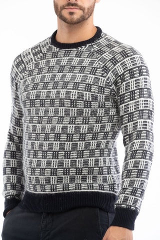 Pull slim en laine vierge et mohair - Gris - Zanone