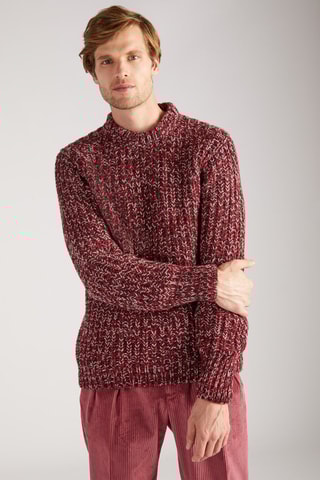 Pull slim en alpaga - Bordeaux - Zanone